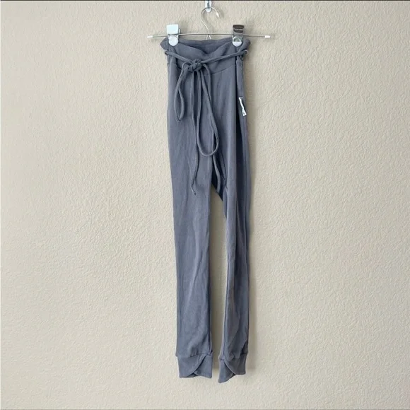 Gymshark Leggings Ribbed slouch Gray High Waist - Picture 1 of 7